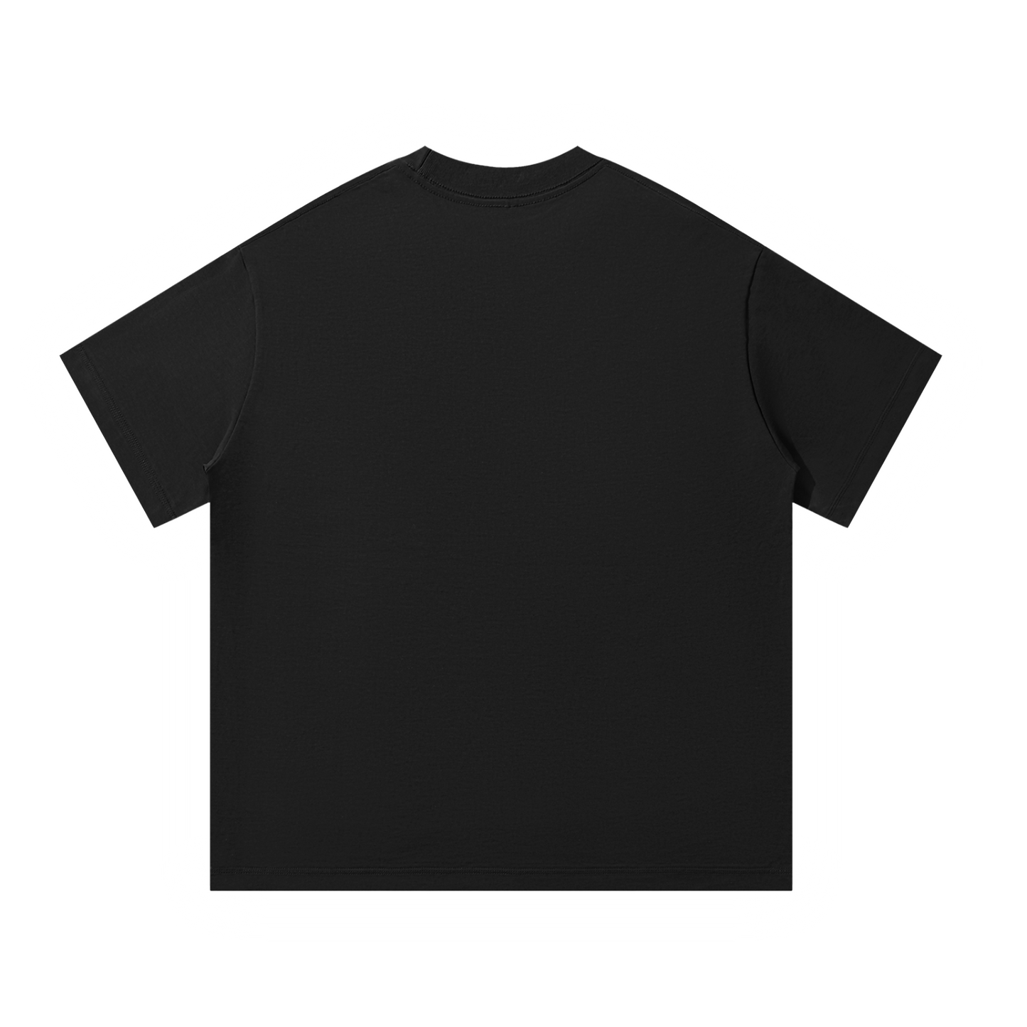 Us Lovebirds Tee in black, oversize cotton tee, back view