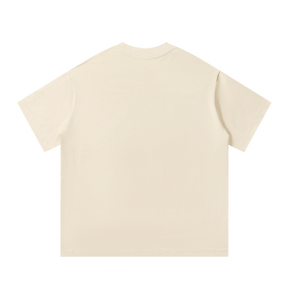 Us Romantics Tee in Mild Apricot, oversize cotton, back view